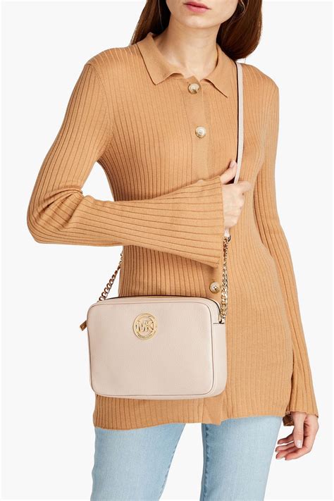 michael kors fulton pebbled vanilla no chains|Fulton Leather Shoulder Bag .